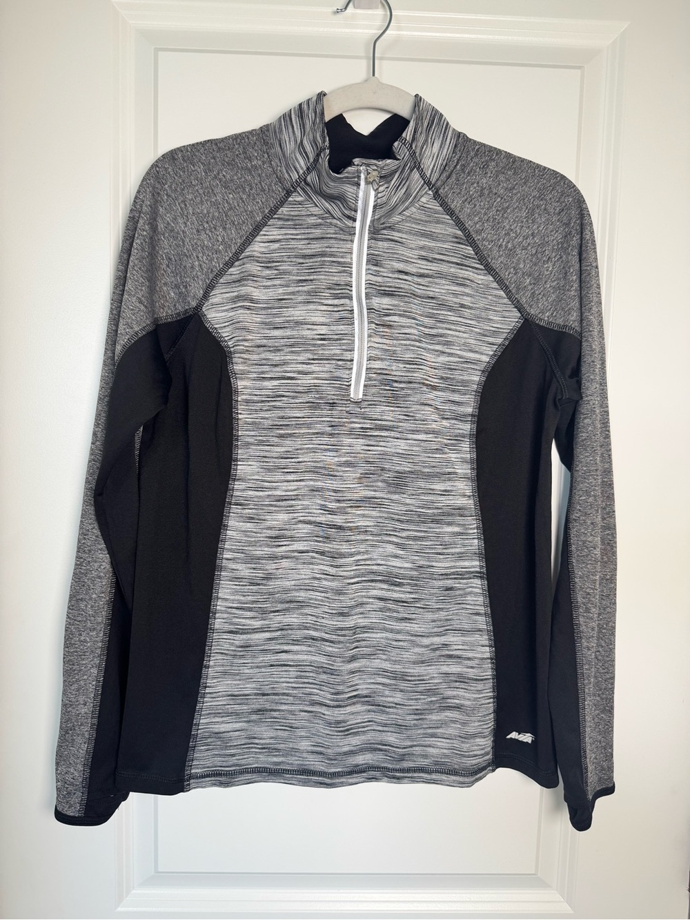 Avia Gray & Black Half-Zip Performance Pullover